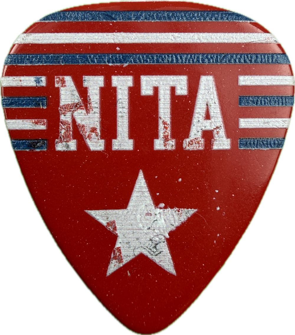 NITA STRAUSS ALICE COOPER 2025 SIGNATURE TOUR GUITAR PICK FRONT