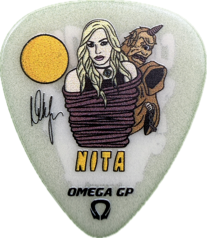 NITA STRAUSS ALICE COOPER COOPER-DOO GUITAR PICK FRONT