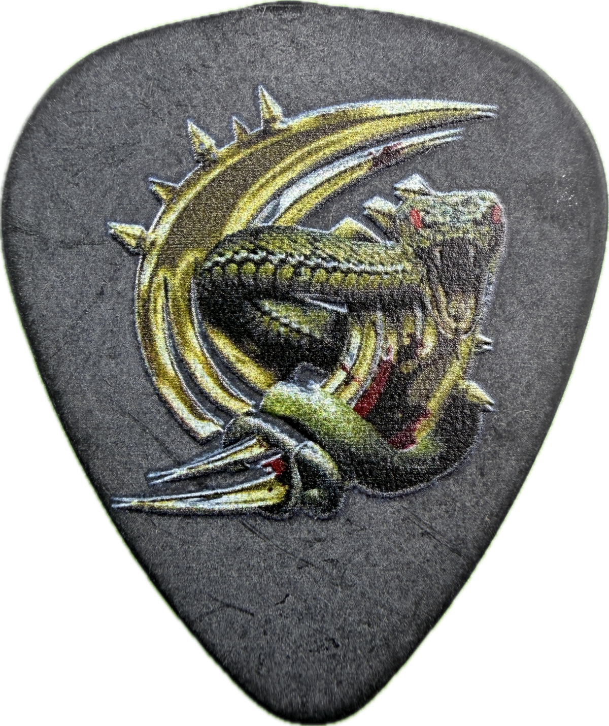 NITA STRAUSS BLACK SNAKE LOGO GUITAR PICK FRONT