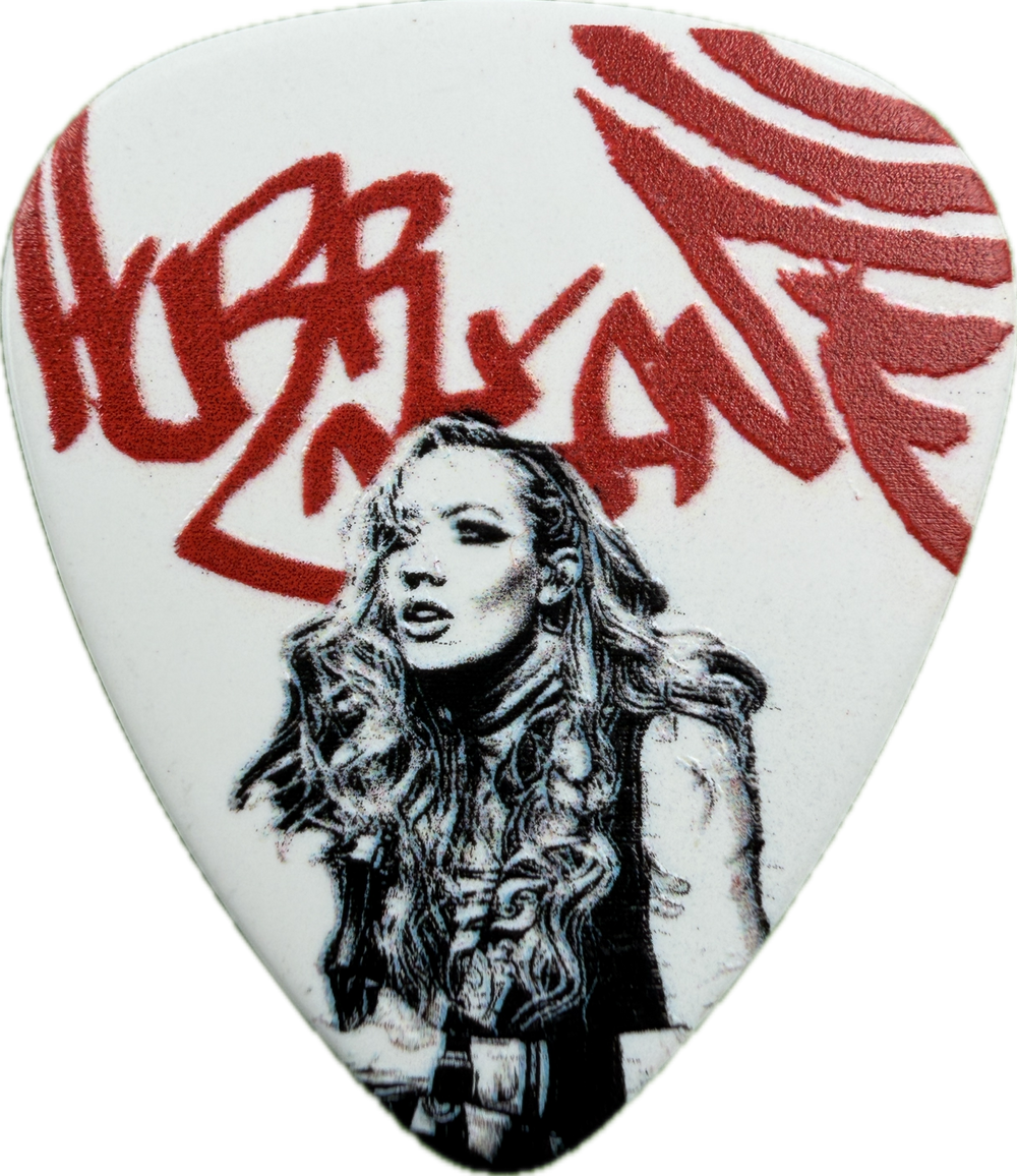 NITA STRAUSS HURRICANE PORTRAIT SIGNATURE GUITAR PICK FRONT