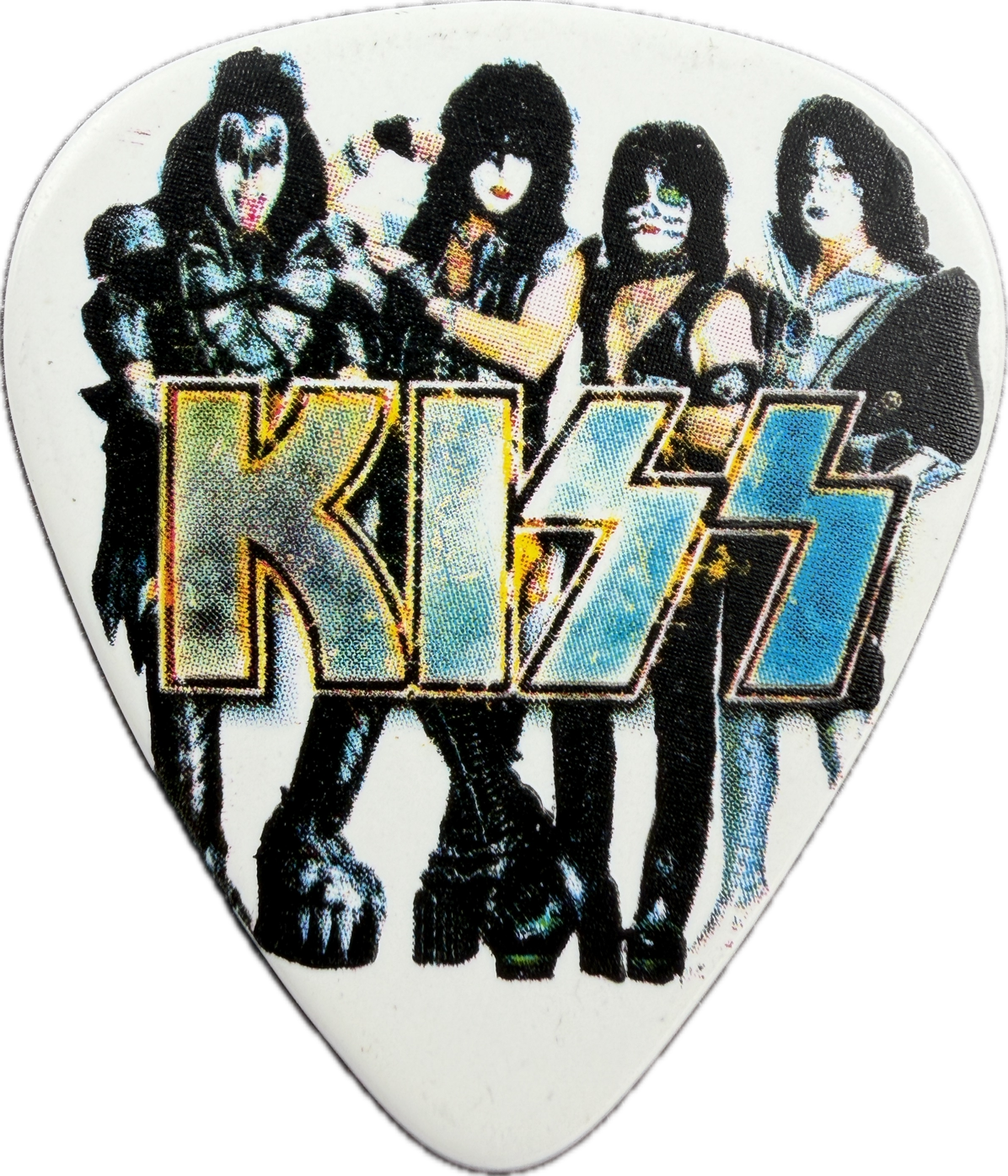 Paul Stanley Kiss 2019 End Of The Road Tour Guitar Pick front kiss band artwork white