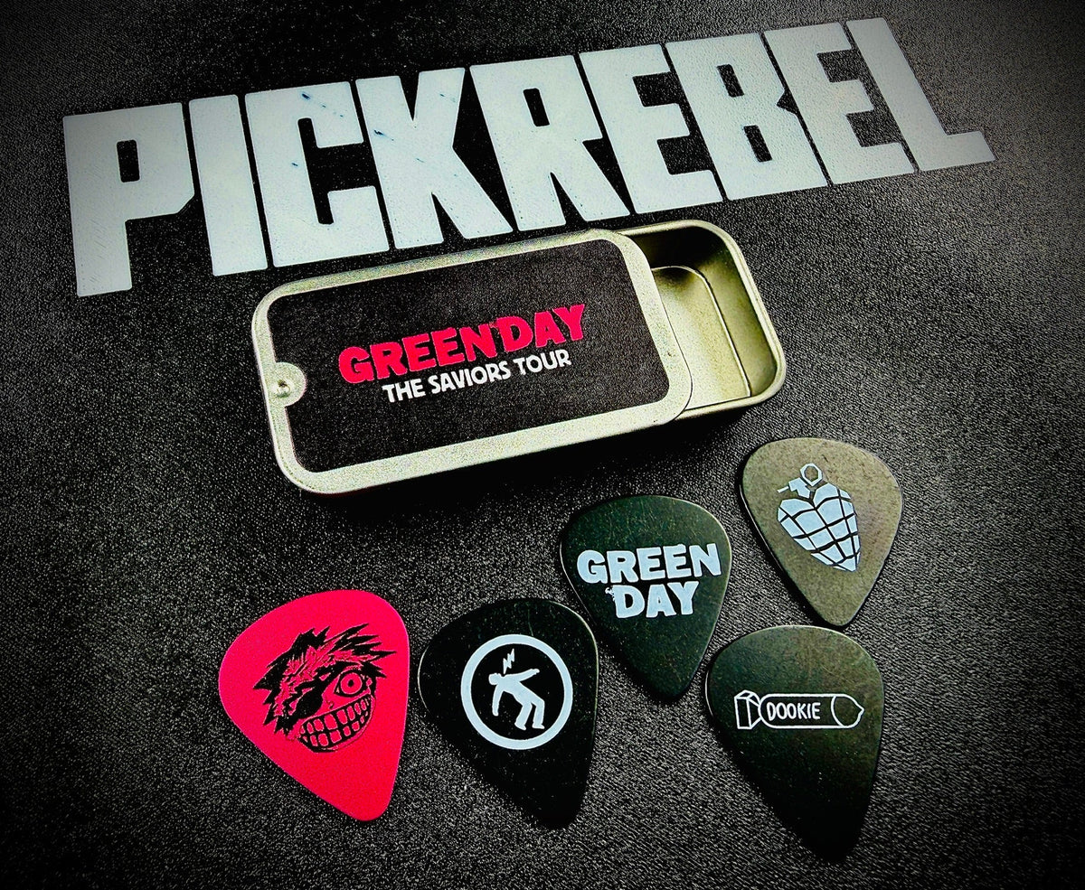 GREEN DAY 2024 SAVIORS TOUR VIP GUITAR PICK TIN AND FIVE PICKS