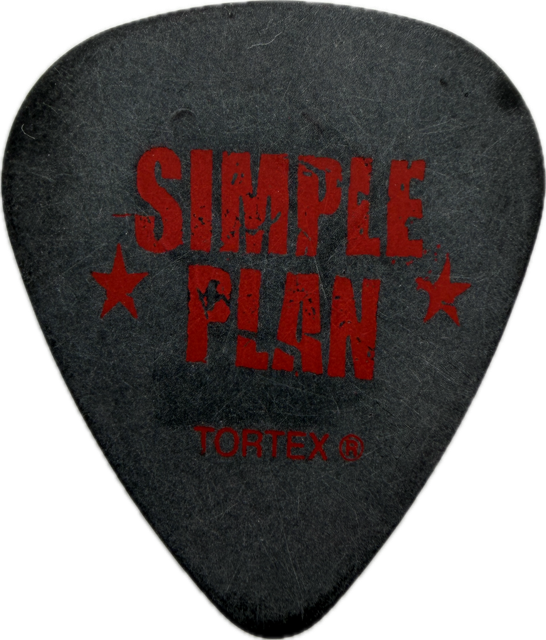 PIERRE BOUVIER SIMPLE PLAN 2005 NOT GETTING ANY TOUR GUITAR PICK