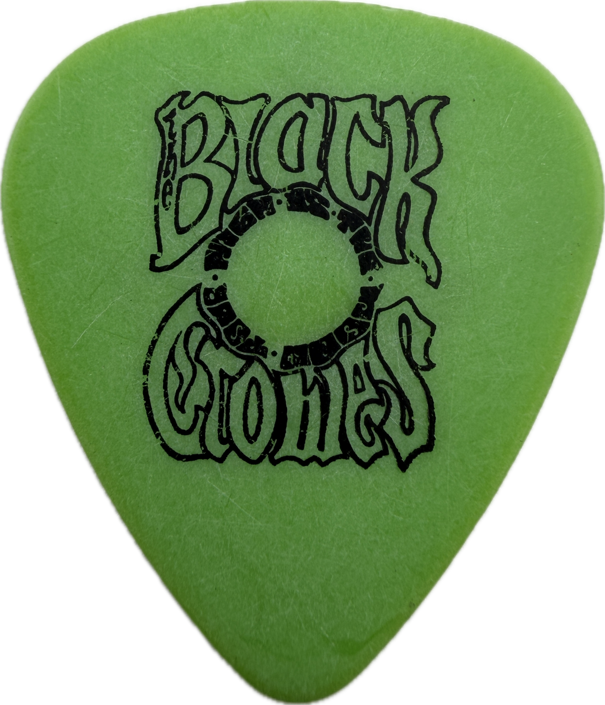 RICH ROBINSON THE BLACK CROWES LOGO GUITAR PICK GREEN FRONT