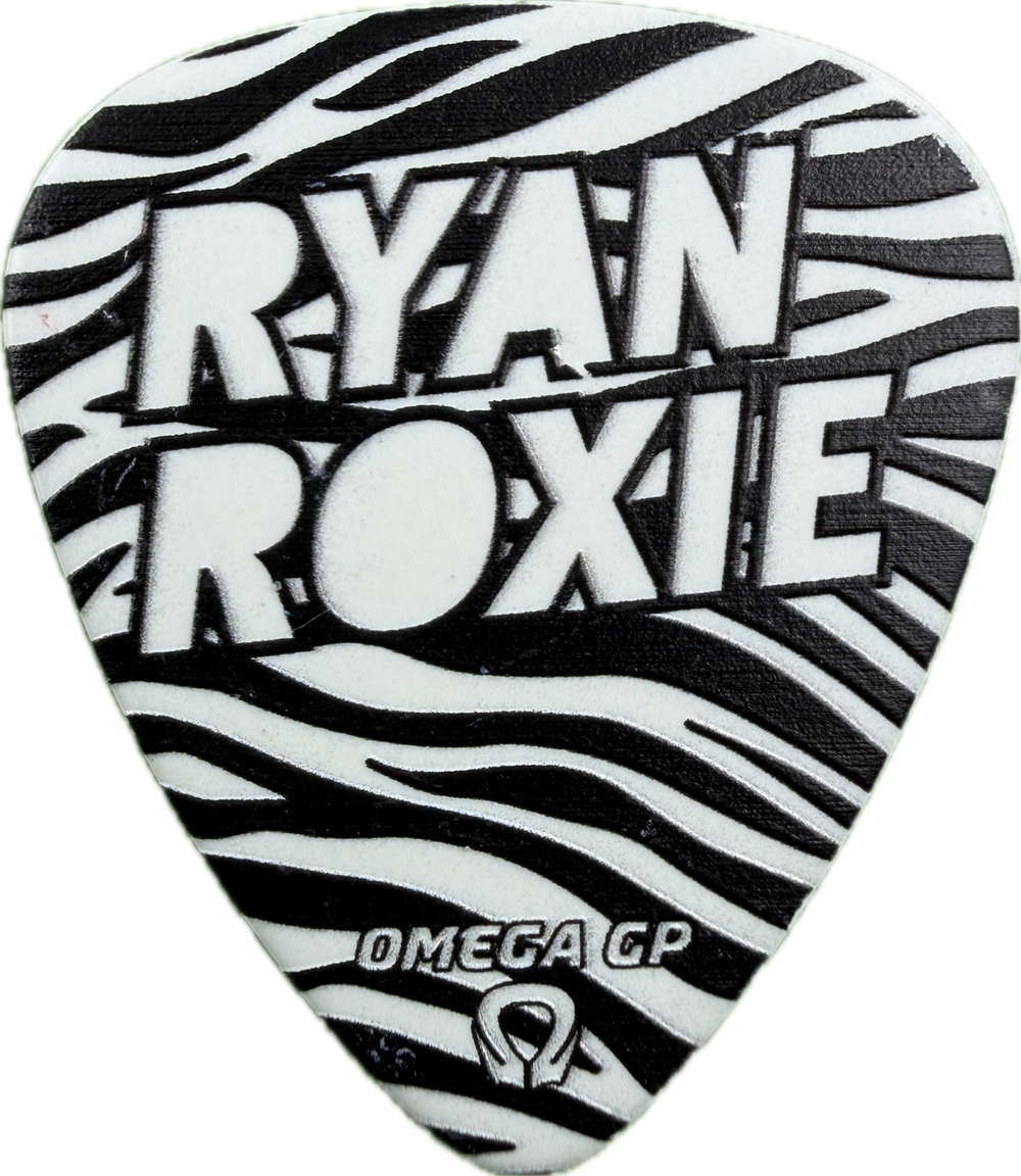 RYAN ROXIE ALICE COOPER 77 ZEBRA LOGO GUITAR PICK FRONT