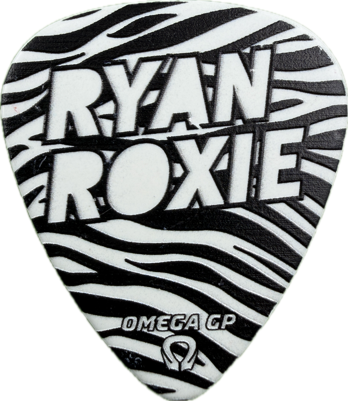 RYAN ROXIE ALICE COOPER 77 ZEBRA LOGO GUITAR PICK FRONT