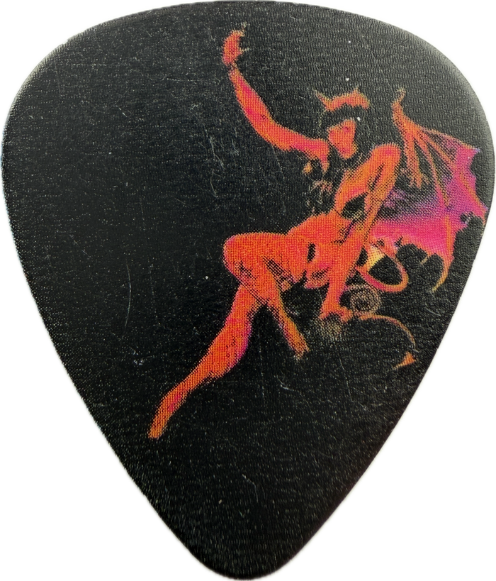 Slash 2012 Tour Guitar Pick front red slash artwork black