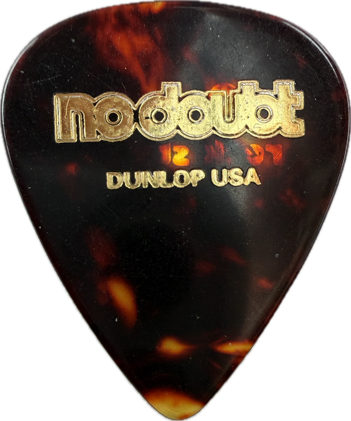 Tom Dumont No Doubt 2001 Rock Steady Tour Guitar Pick front no doubt dunlop usa tortoiseshell