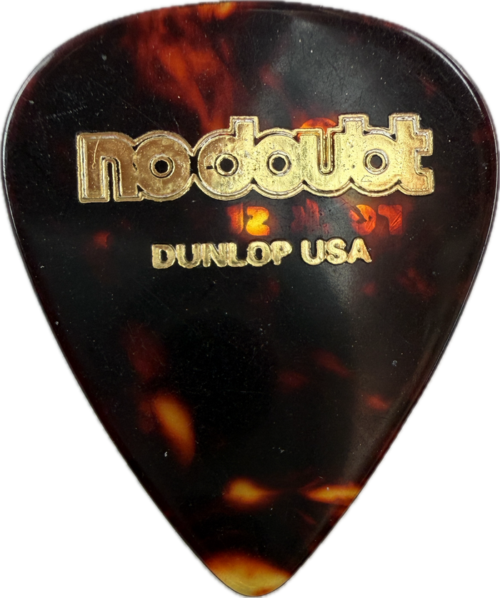 Tom Dumont No Doubt 2001 Rock Steady Tour Guitar Pick front no doubt dunlop usa tortoiseshell