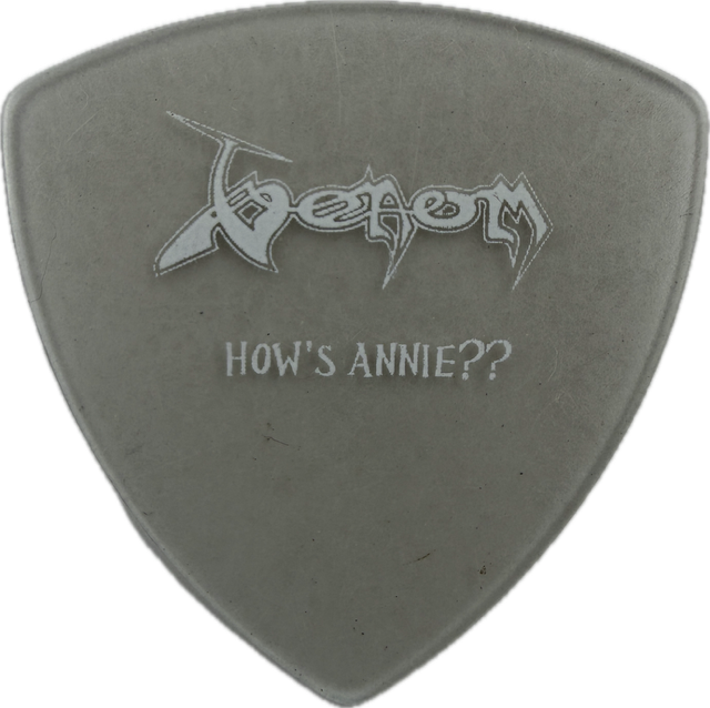 VENOM HOW’S ANNIE?? clear TRIANGLE TOUR GUITAR PICK