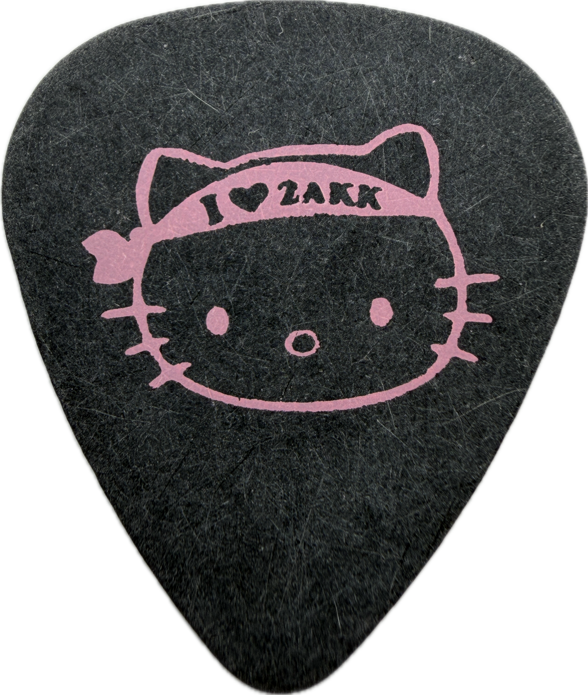 Zakk Wylde Black Label Society I Heart Zakk Hello Kitty Guitar Pick front
