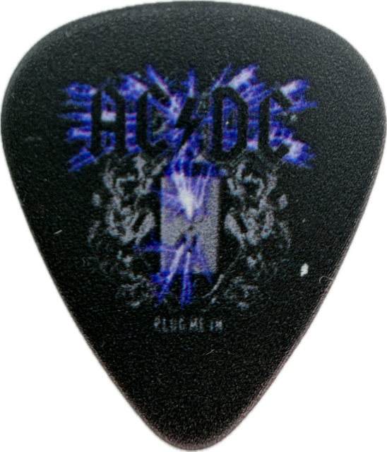 AC/DC PLUG ME IN GUITAR PICK reverse