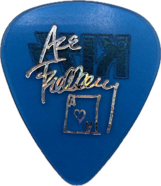 ACE FREHLEY KISS 2001 FAREWELL TOUR RAINBOW FOIL GUITAR PICK reverse