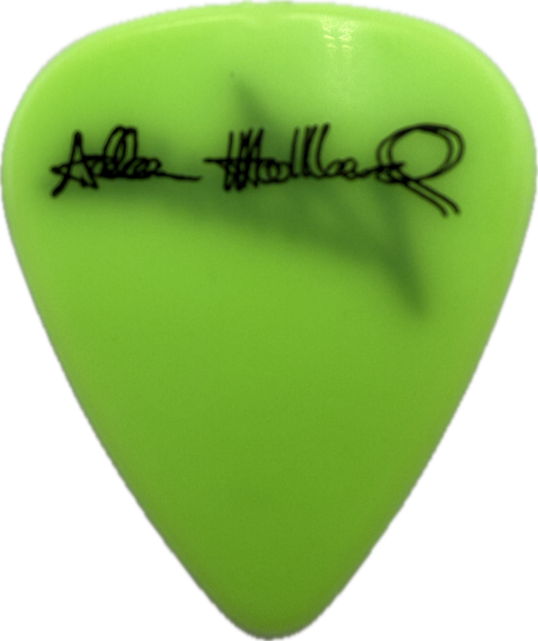 adam holland valentine 1989 us tour signature neon green guitar pick reverse pickrebel photo reverse
