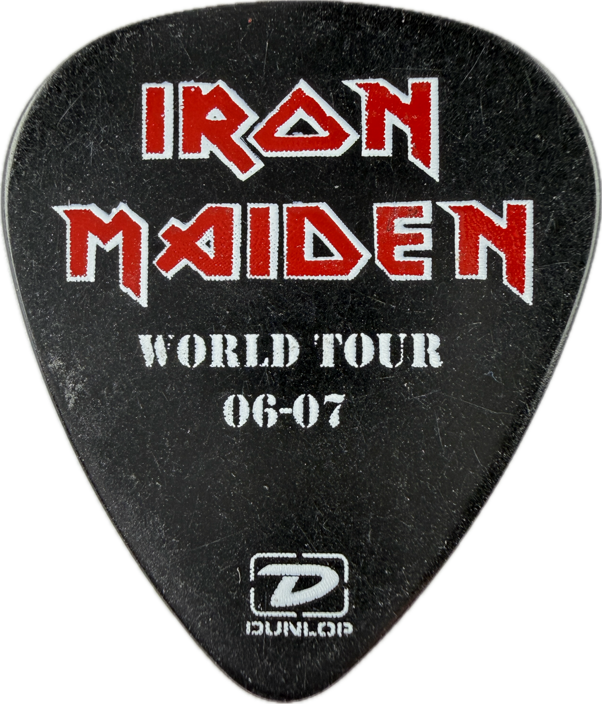 adrian smith iron maiden 2006 a matter of life and death world tour 06 07 black dunlop guitar pick reverse pickrebel photo reverse