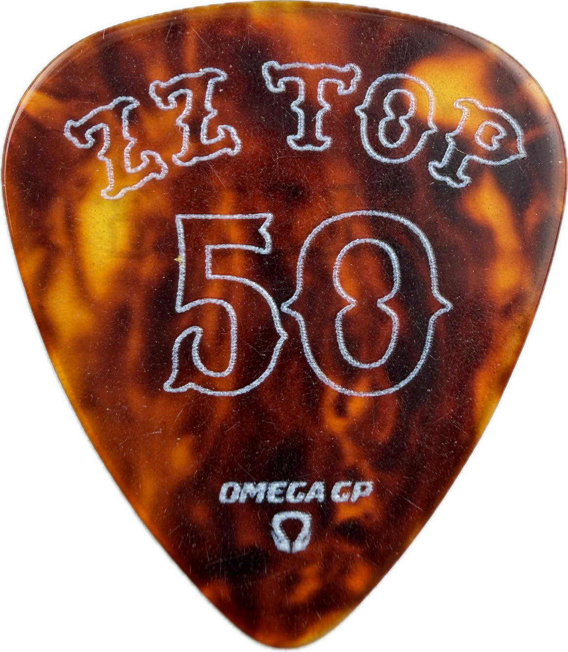 billy gibbons zz top 50th anniversary guitar pick brown guitar pick reverse pickrebel photo reverse