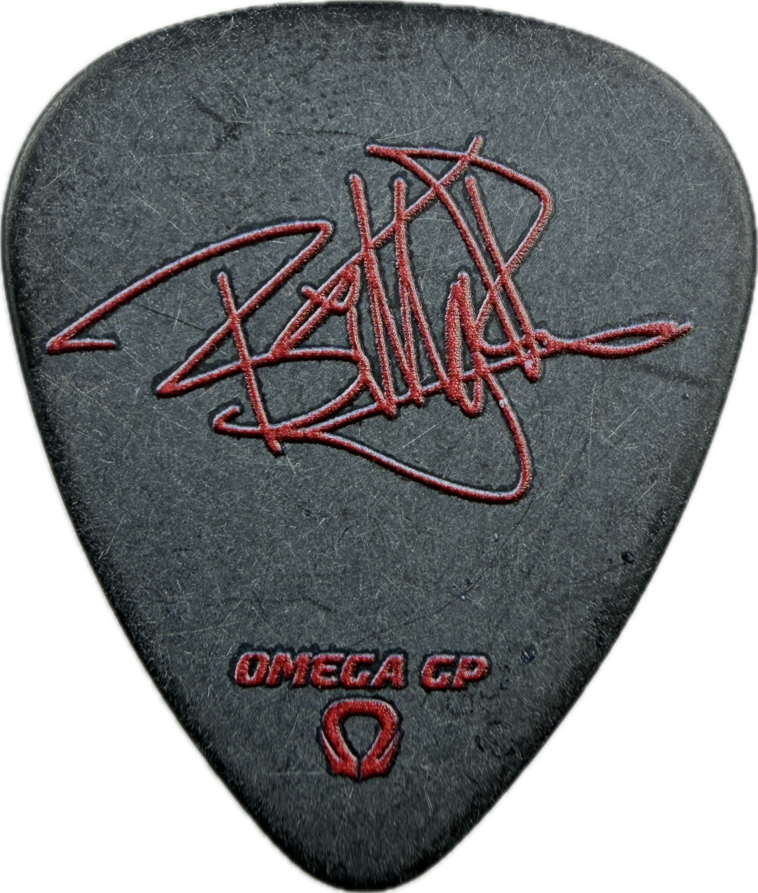 billy rowe buckcherry brc logo signature omega gp black guitar pick reverse pickrebel photo reverse