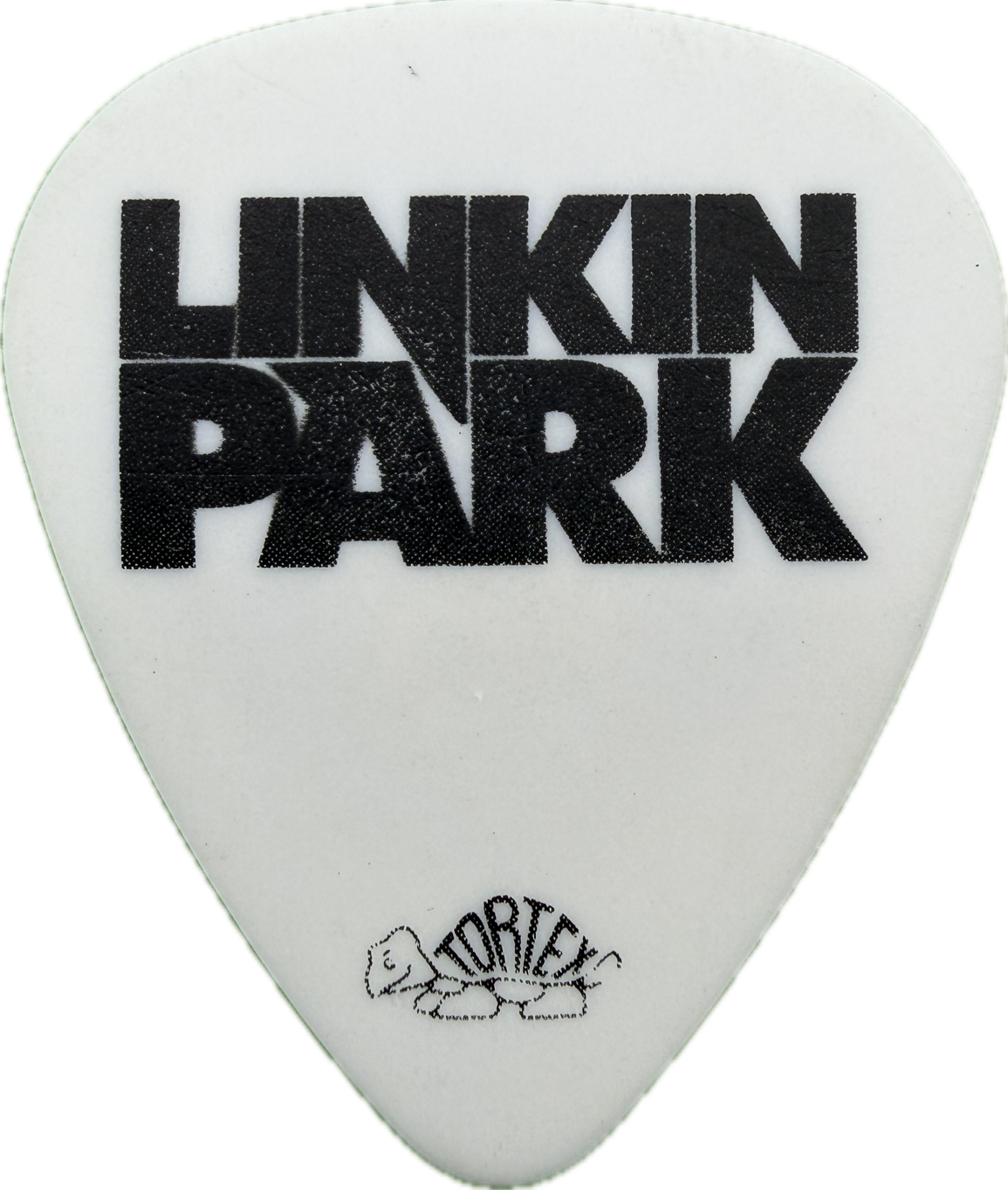 brad delson linkin park 2003 meteora tour logo white guitar pick reverse pickrebel photo reverse
