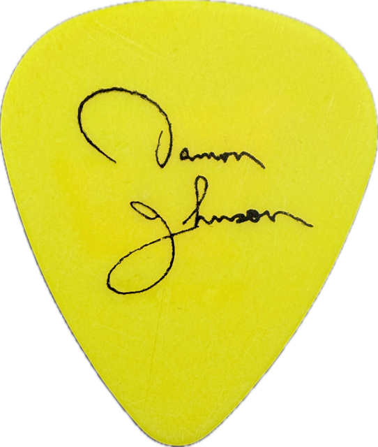 DAMON JOHNSON THIN LIZZY 2011 TOUR GUITAR PICK reverse