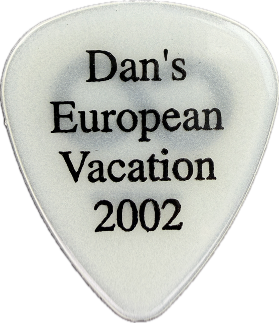 DAN ESTRIN HOOBASTANK 2002 DAN’S EUROPEAN VACATION TOUR GUITAR PICK reverse