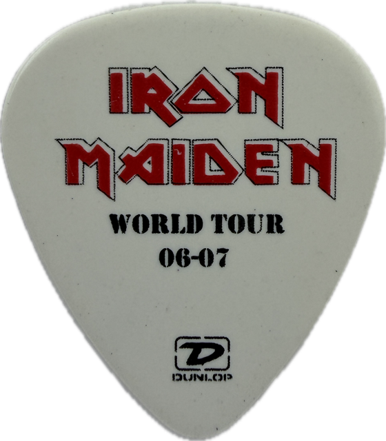 DAVE MURRAY IRON MAIDEN 2006 A MATTER OF LIFE AND DEATH TOUR TROOPER MURRAY GUITAR PICK reverse