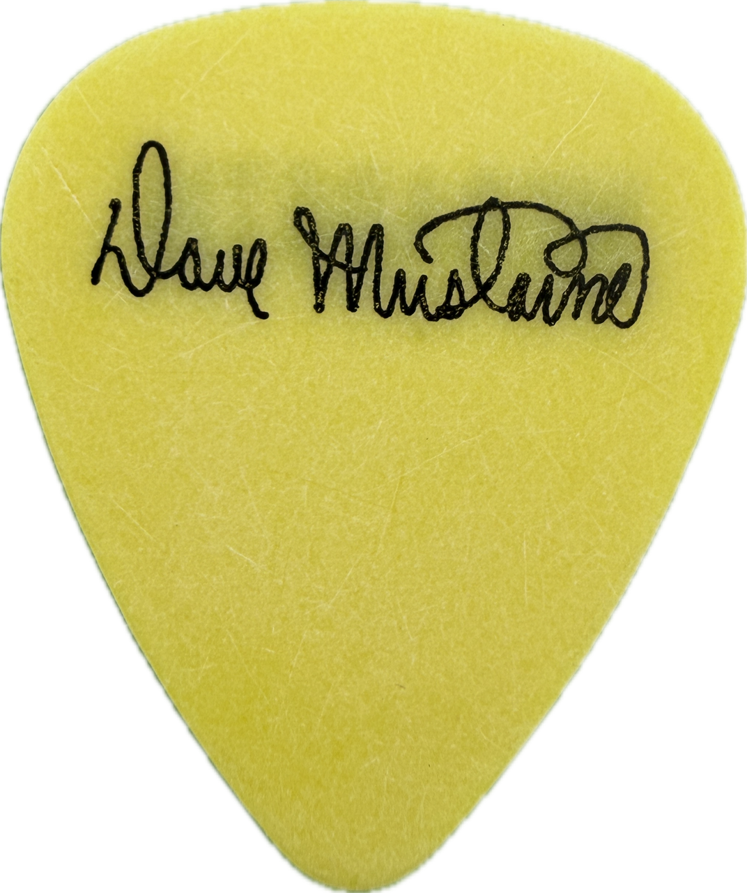dave mustaine megadeth 2001 world needs a hero tour yellow guitar pick reverse pickrebel photo reverse