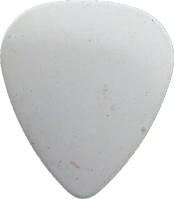DAVID GILMOUR WHITE SIGNATURE GUITAR PICK reverse