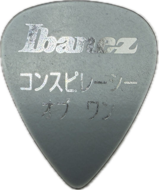 DEXTER HOLLAND THE OFFSPRING 2001 CONSPIRACY OF ONE TOUR GUITAR PICK reverse
