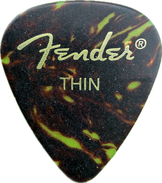 DIRE STRAITS FENDER THIN TORTOISESHELL GUITAR PICK reverse