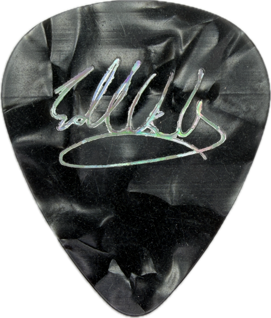 EDDIE VAN HALEN EVH 2004 REUNION TOUR BLAZE ON GUITAR PICK reverse