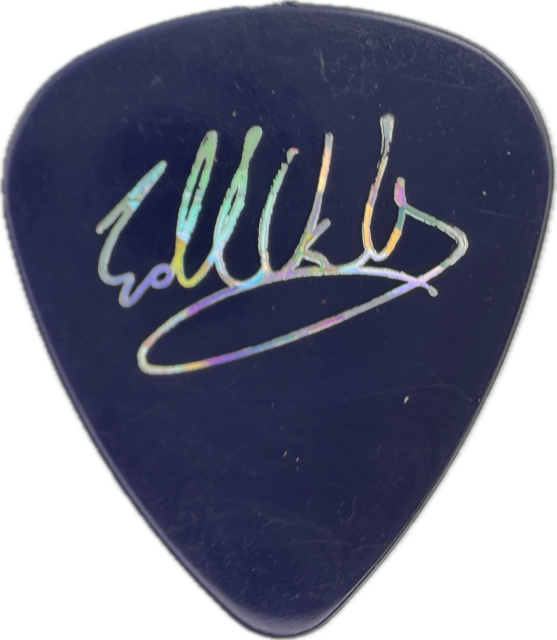 EDDIE VAN HALEN EVH 2004 REUNION TOUR BLAZE ON GUITAR PICK reverse