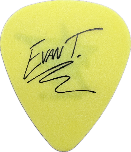 EVAN TAUBENFELD AVRIL LAVIGNE 2004 BONEZ TOUR GUITAR PICK reverse