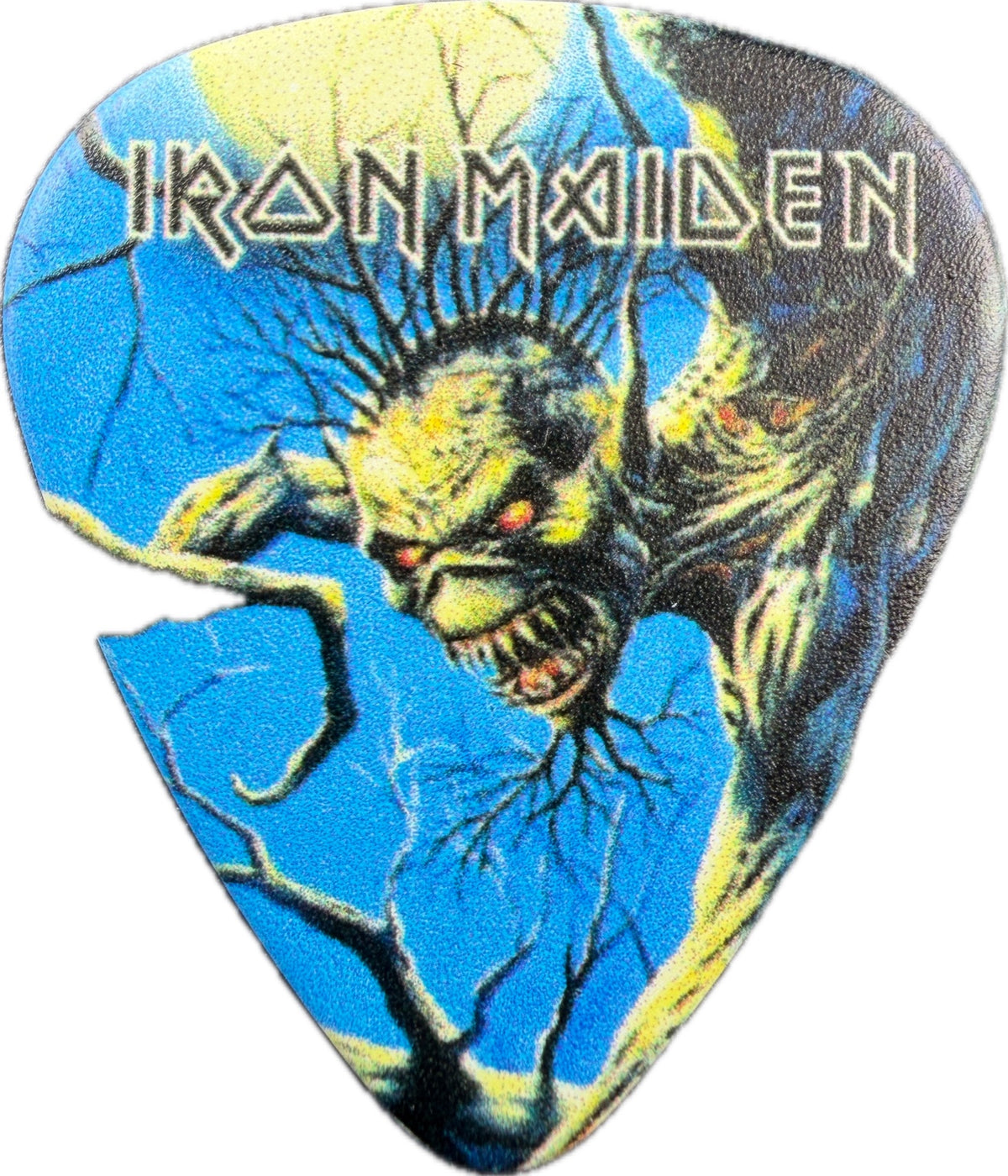 Iron Maiden Fear of the Dark Eddie guitar pick reverse reverse