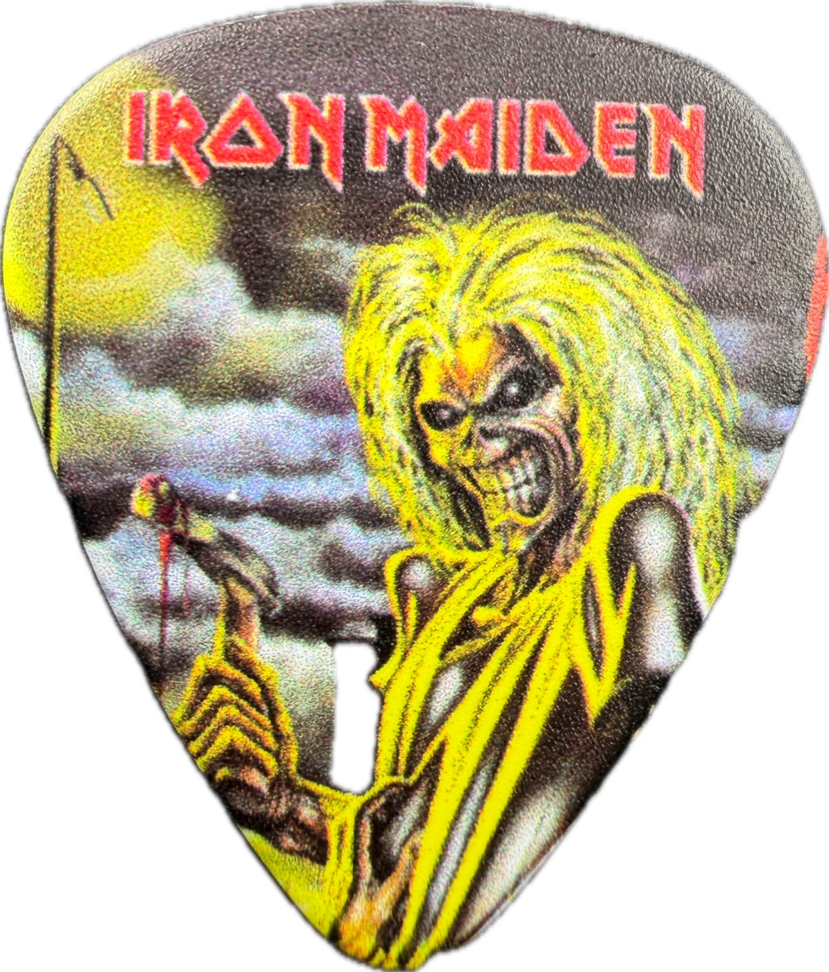 Iron Maiden Killers Eddie guitar pick reverse reverse