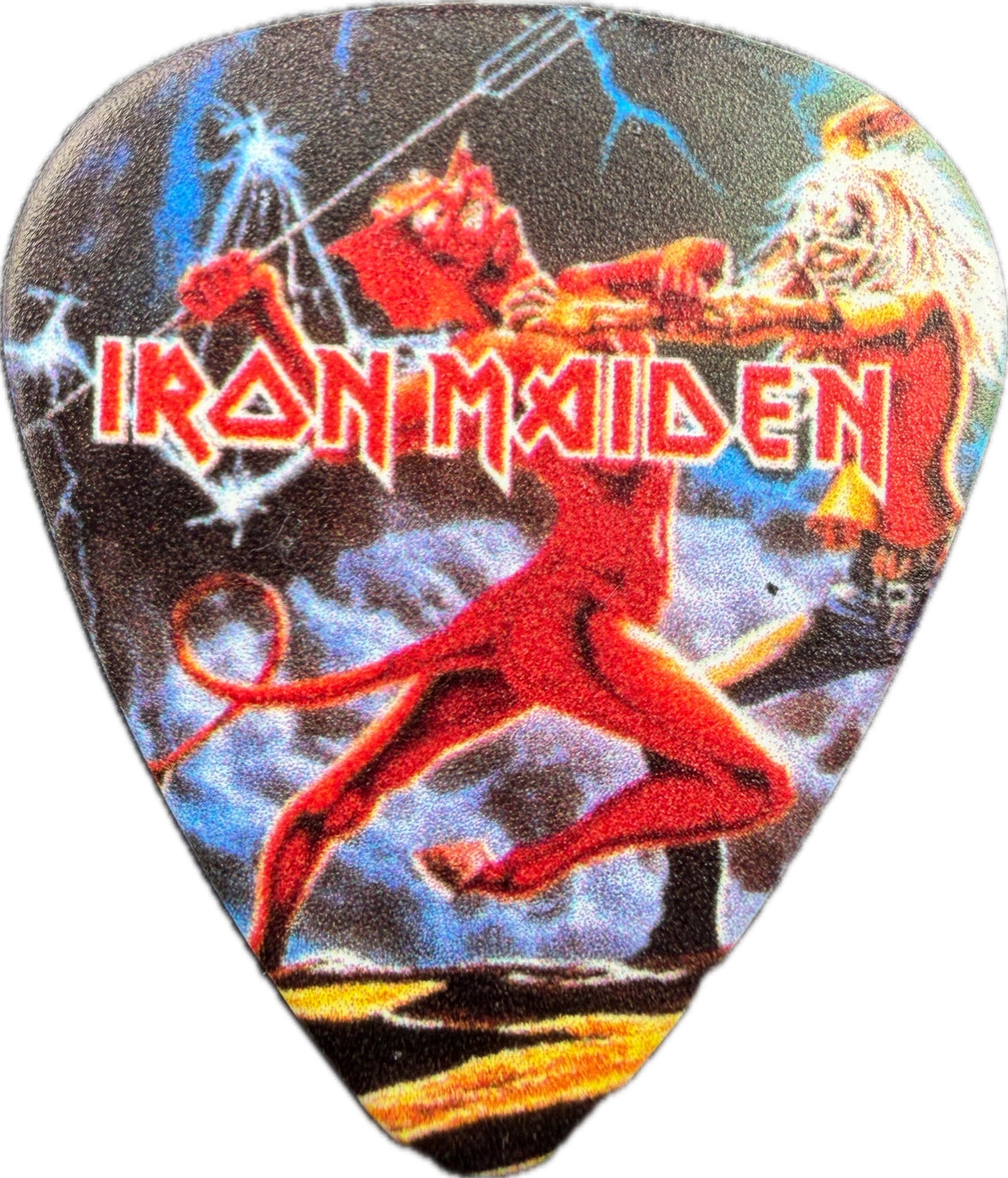 Iron Maiden The Number of the Beast guitar pick reverse reverse