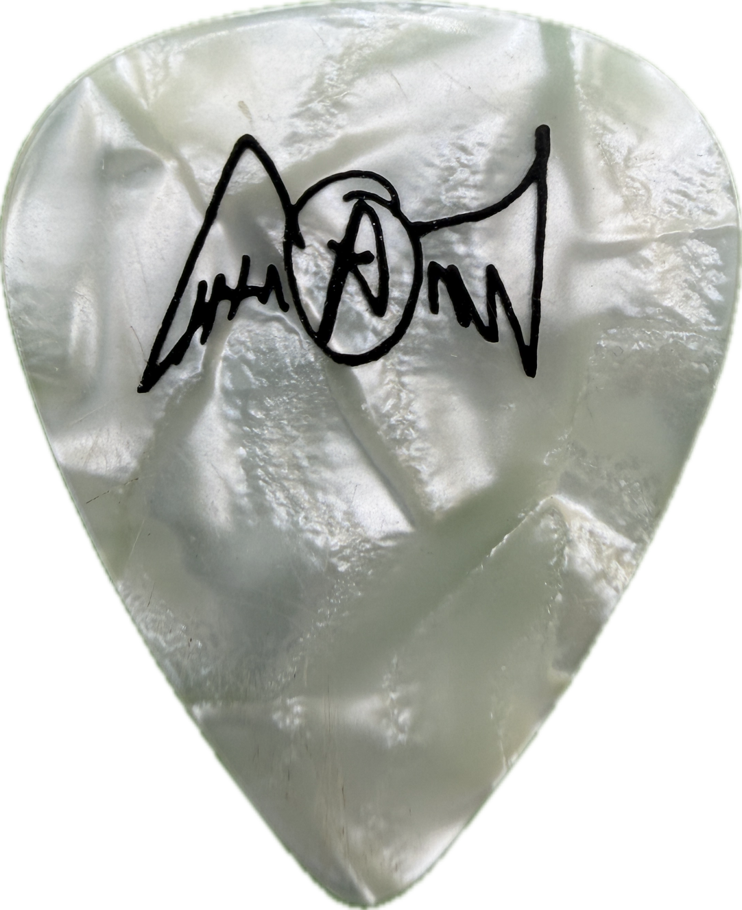 joe perry aerosmith 1997 nine lives tour pearloid white pearloid appearance guitar pick reverse pickrebel photo reverse