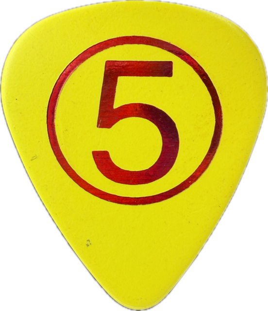 JOHN 5 MARILYN MANSON 2000 HOLY WOOD TOUR RED FOIL GUITAR PICK reverse