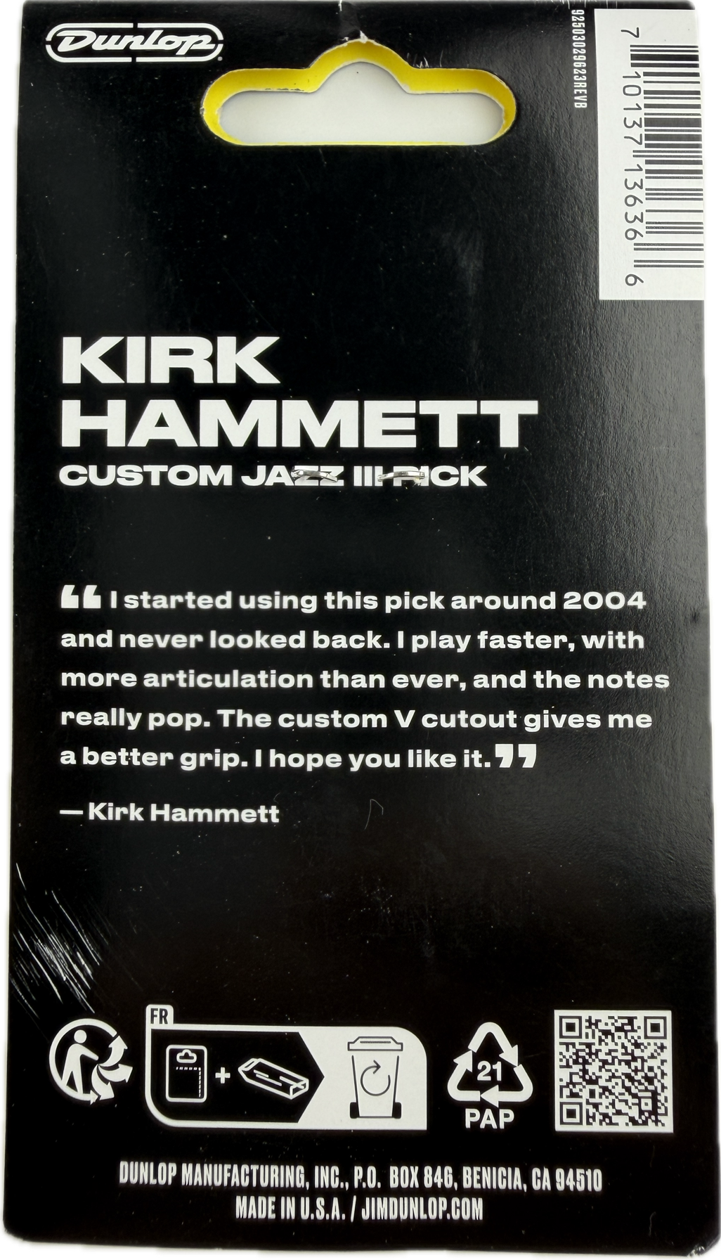 KIRK HAMMETT CUSTOM JAZZ III GUITAR PICK PACK detail 1