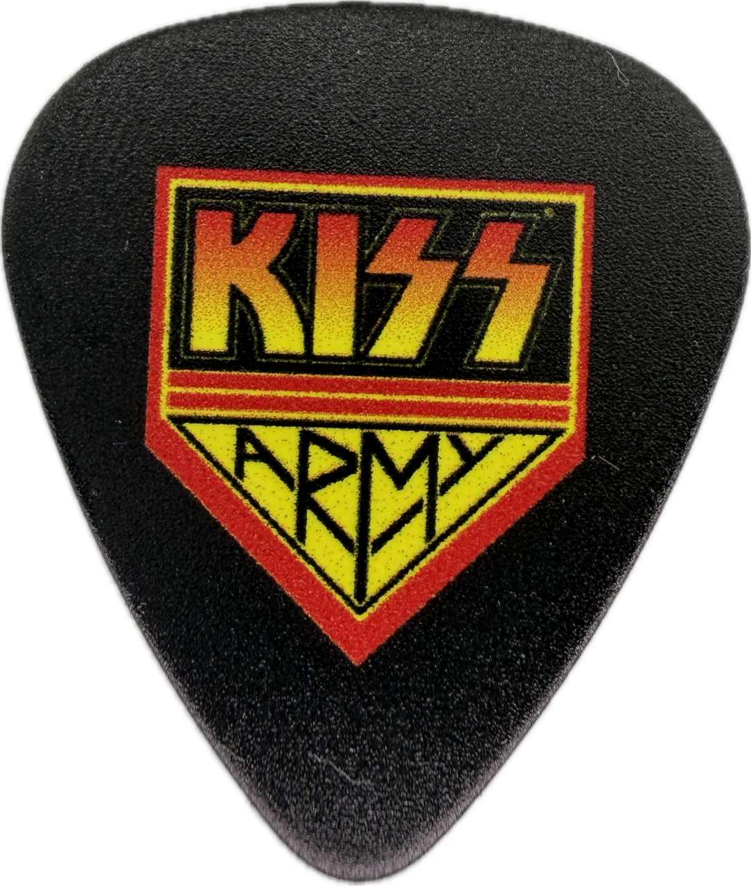 KISS ARMY BADGE GUITAR PICK reverse