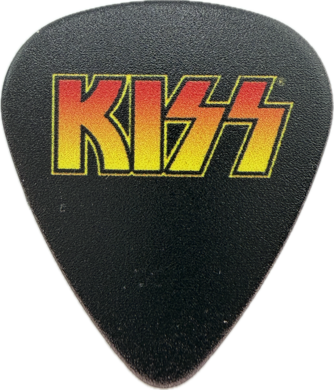 KISS YELLOW LOGO GUITAR PICK reverse