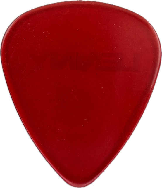 LENNY KRAVITZ 2002 TOUR TRANSPARENT RED GUITAR PICK reverse