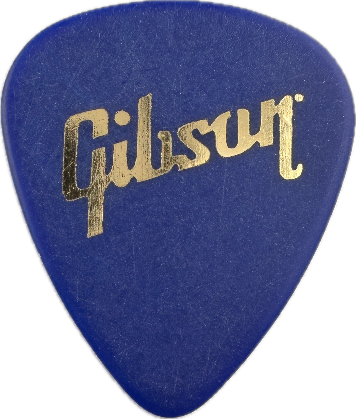 Marty McFly Back to the Future Gibson blue Enchantment Under the Sea guitar pick reverse gold foil Gibson logo reverse