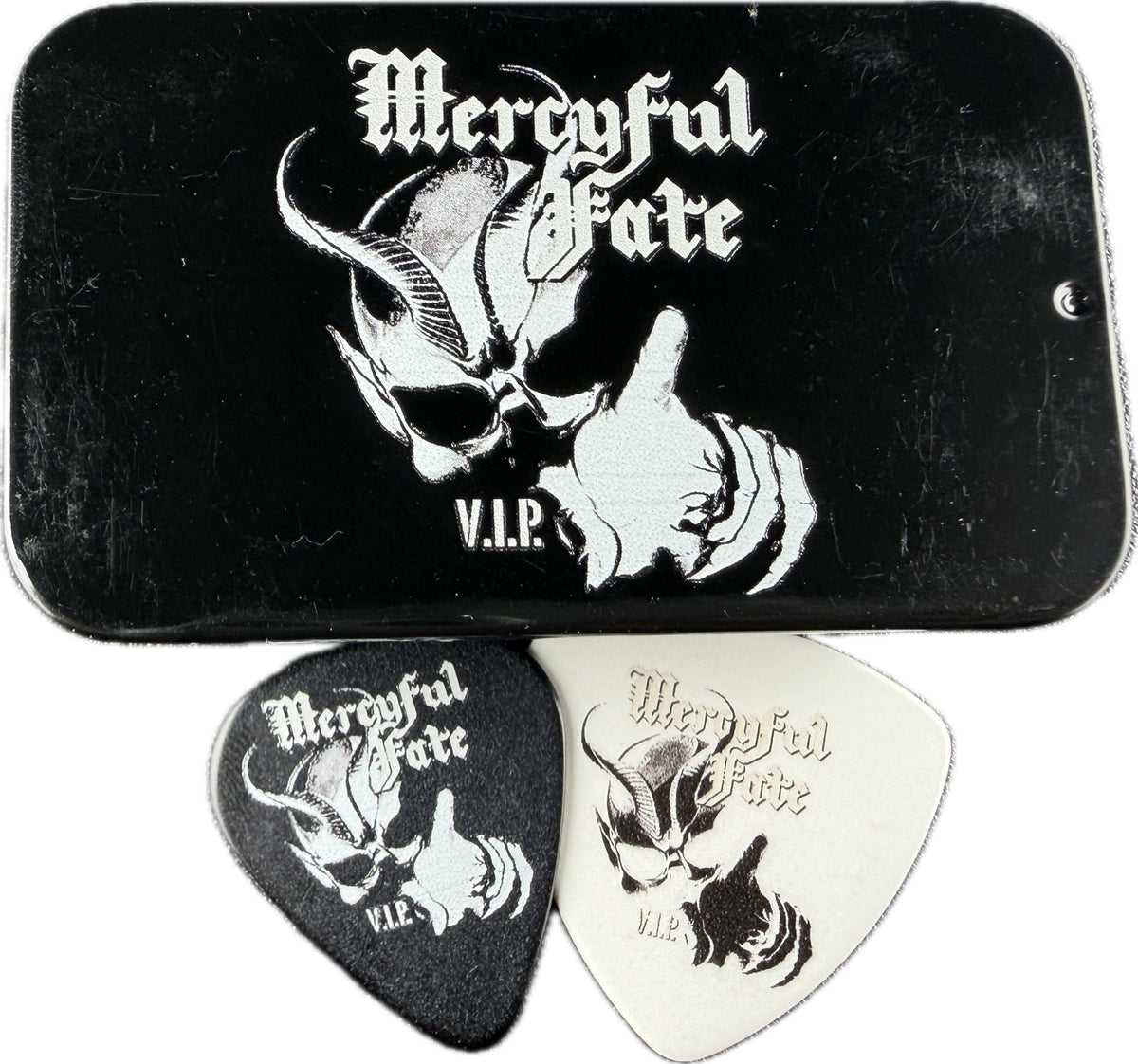 mercyful fate vip guitar pick tin set pickrebel photo detail 1