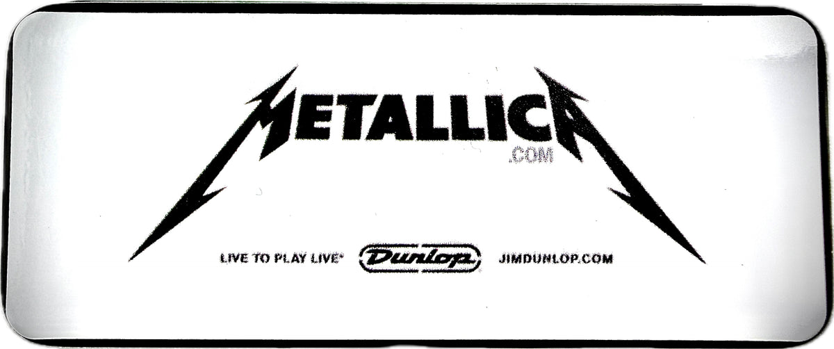metallica 2011 30th anniversary dunlop guitar pick tin reverse detail 1
