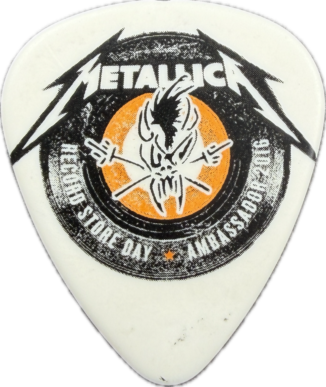 metallica 2016 record store day ambassador ride the lightning blue guitar pick reverse pickrebel photo reverse