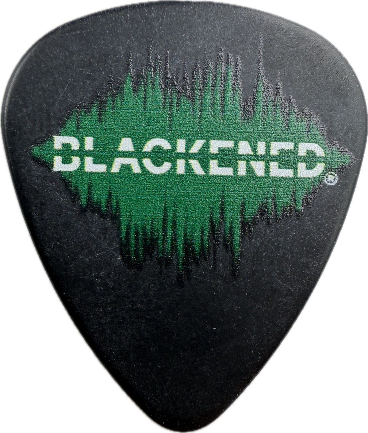 Metallica M72 Rye the Lightning guitar pick reverse with BLACKENED whiskey logo reverse