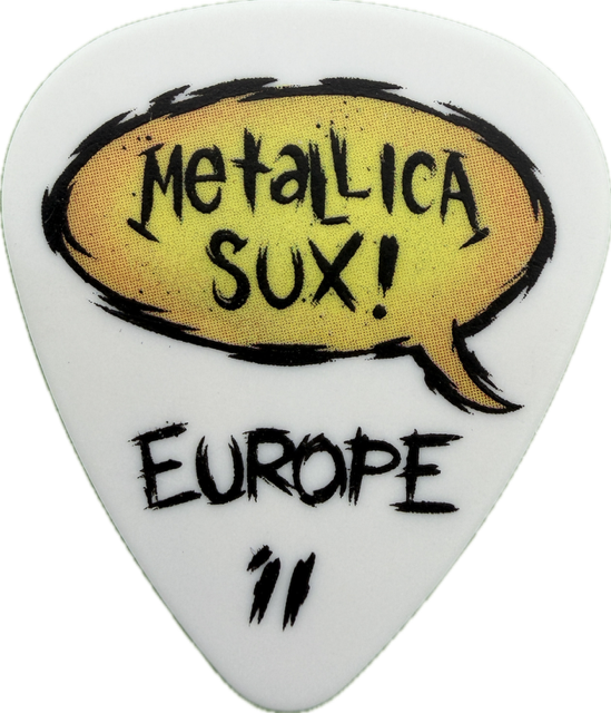 METALLICA ’TALLICA SUX EUROPE 2011 TOUR GUITAR PICK reverse