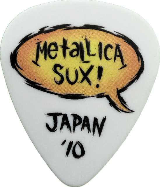METALLICA ’TALLICA SUX JAPAN 2010 TOUR GUITAR PICK reverse