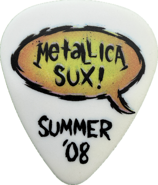 METALLICA ’TALLICA SUX SUMMER 2008 TOUR GUITAR PICK reverse