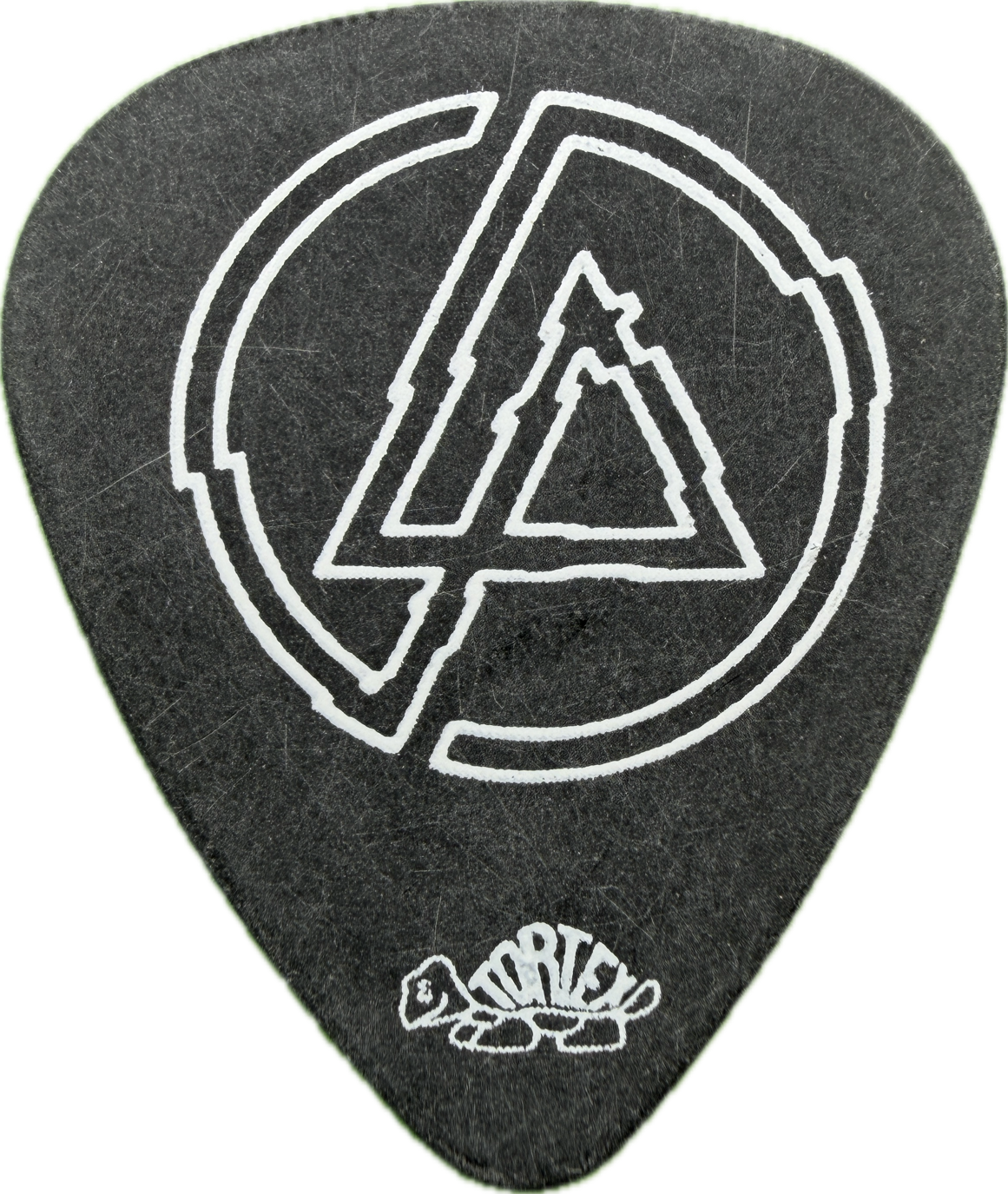mike shinoda linkin park 2011 a thousand suns tour logo black guitar pick reverse pickrebel photo reverse